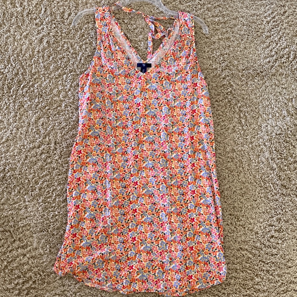 GAP Beautiful & Vibrant Floral Sleeveless Midi Dress
